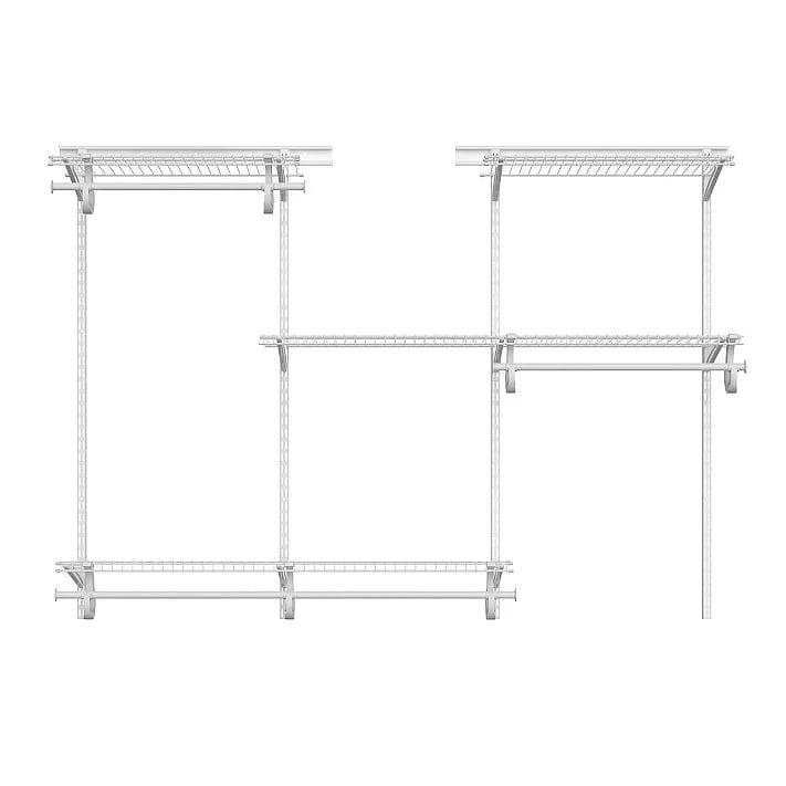 ShelfTrack Adjustable Closet Organizer 4' - 6' W, White